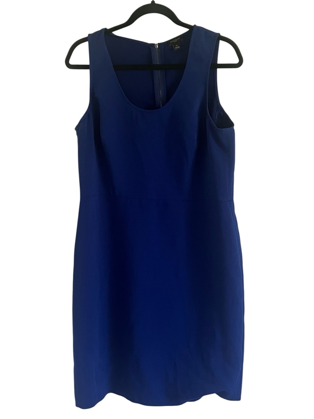 Ann Taylor Petite Blue Sheath Dress 14P
